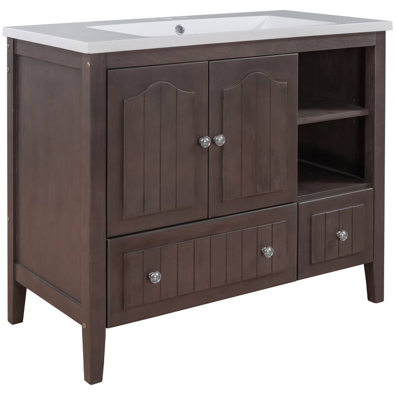 36" Bathroom Vanity with Solid Wood Frame
