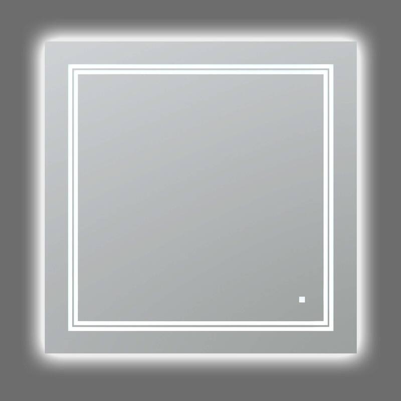 AQUADOM Soho Led Lighted Mirror for Bathroom Defogger, Backlit and Front-Lit
