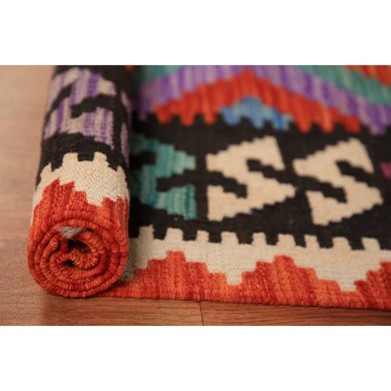 Kilim Oriental Area Rug Handmade Wool Carpet - 8'1"x 9'9"