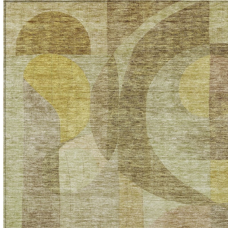 HomeRoots Abstract Transitional Rectangle Outdoor Rug