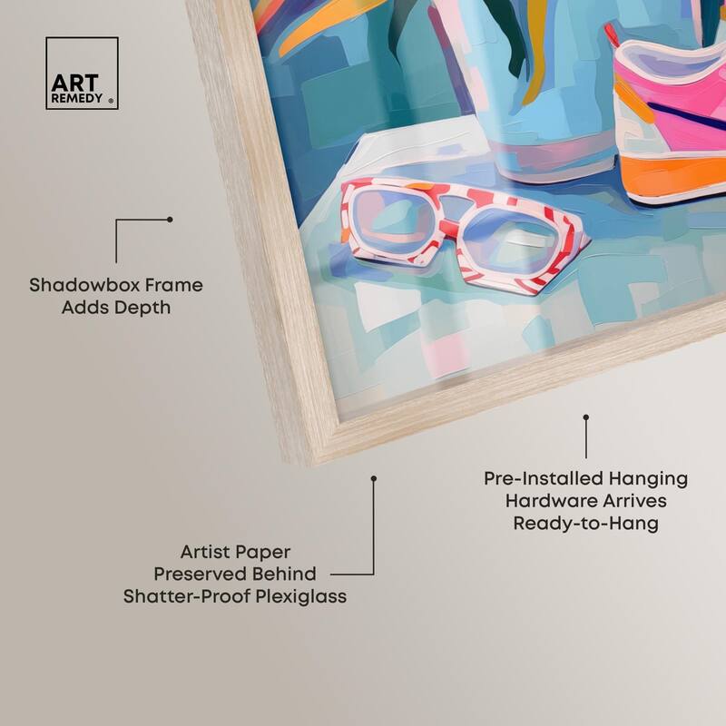Whimsical Sneakers Flower Vase Shadowbox by Art Remedy