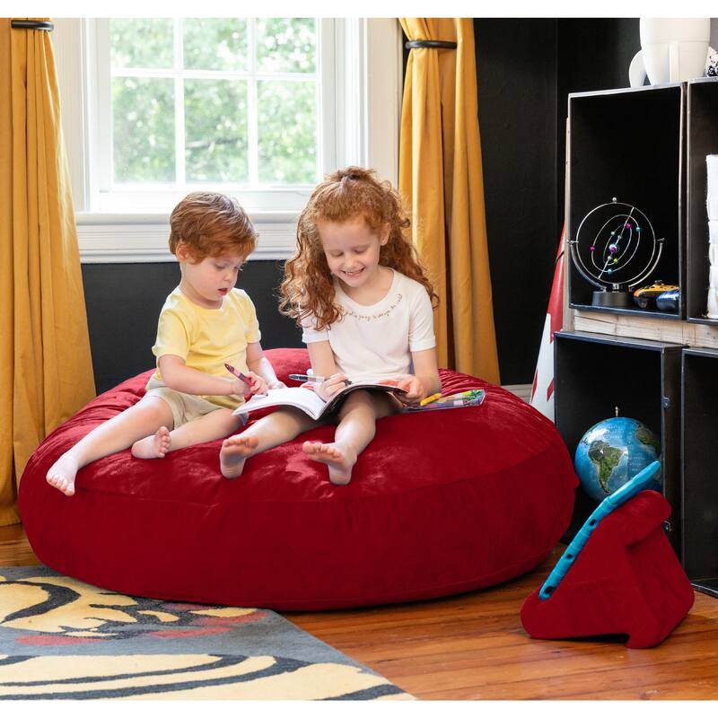Jaxx 4 ft Cocoon Kids Bean Bag Chair and Crash Pad - Cherry