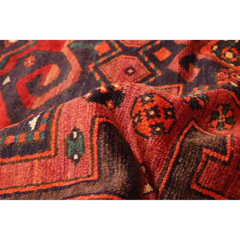 ECARPETGALLERY Hand-knotted Melis Vintage Red Wool Rug - 4'8 x 8'2