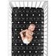 preview thumbnail 4 of 4, Black and White Boho Mudcloth Boy Girl Fitted Crib Sheet - White Black Woodland Bohemian Tribal Southwest Geometric Arrow Aztec