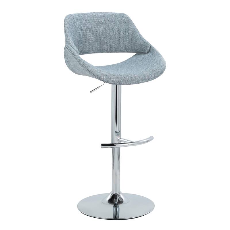 Silver Orchid Svellingen Adjustable Bar Stool with Rounded T Footrest - Set of 2
