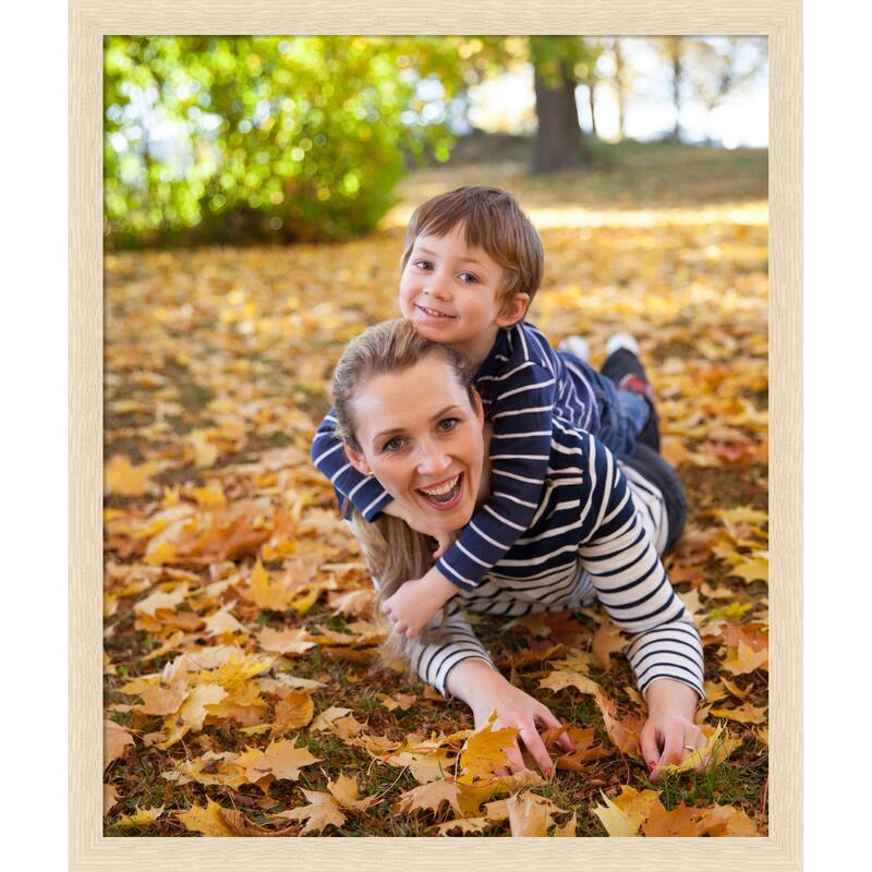 Woodgrain Stripe Blonde Framed Picture Frame, Photo Frame - 20x24 - Woodgrain Stripe Blonde