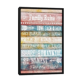 iCanvas "Family Rules" by Conrad Knutsen Framed - Bed Bath & Beyond ...