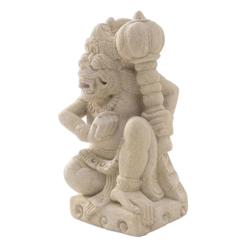 Novica Handmade General Hanoman Sandstone Statuette