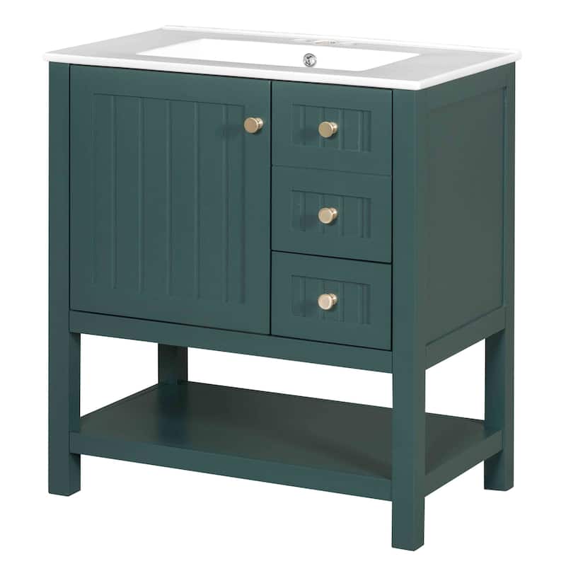 Bathroom Vanity Cabinet with Ceramic Sink