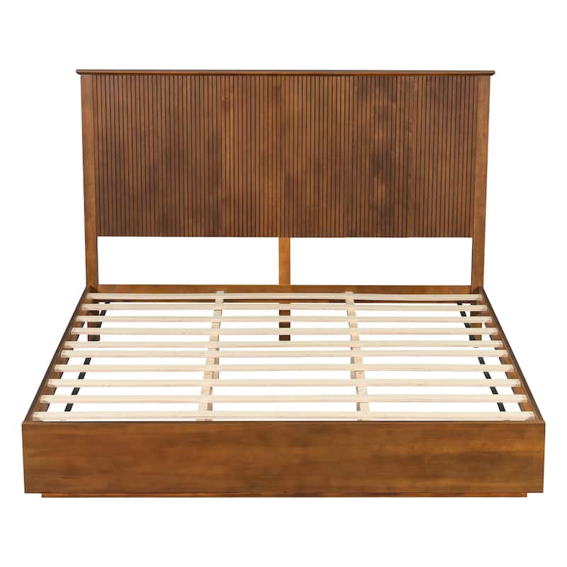 Christopher Knight Home - Brookhaven Modern Wooden Panel Bed with Vertical Slat Headboard