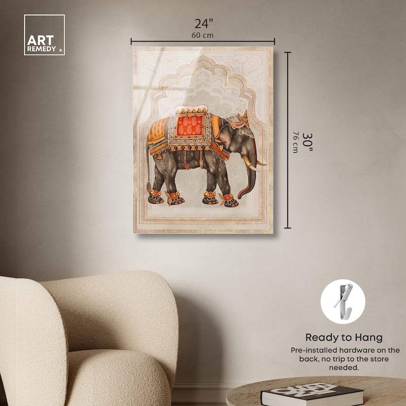 Elephant Queen Acrylic by Art Remedy, Ready to Hang