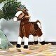 preview thumbnail 20 of 38, Toddler Rocking Horse with Authentic Sounds, Plush Velvet Fabric, Saddle, and Stirrup for Kids 3-8 Years