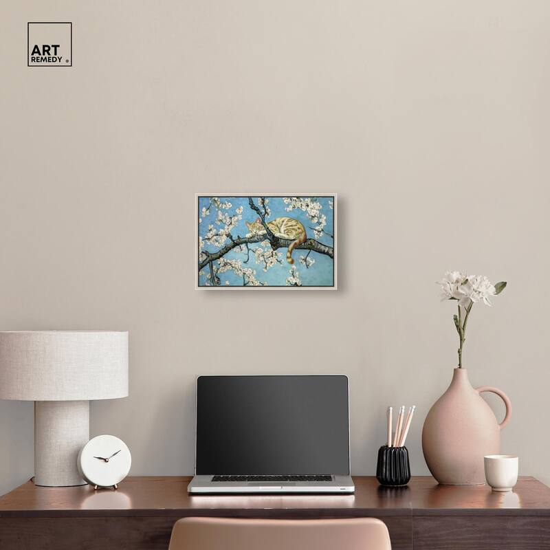 Autumn Blossom Kitten Canvas by Art Remedy