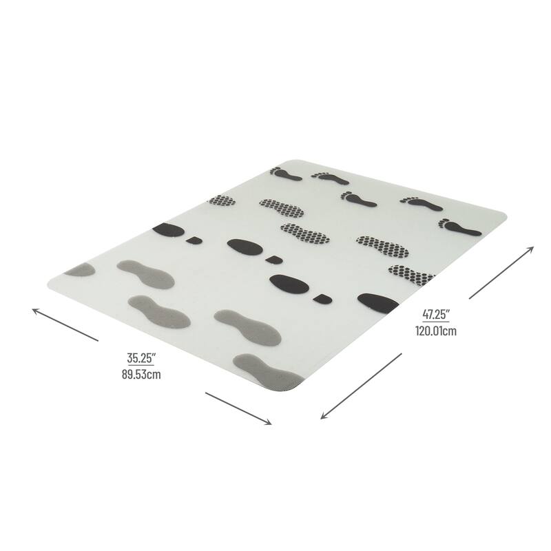 Mind Reader Office Chair Mat, AntiSkid with Carpet Gripper, 47.25 x 35