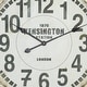 preview thumbnail 15 of 16, White Metal Distressed Pocket Watch Inspired Decorative Wall Clock with Black Accents