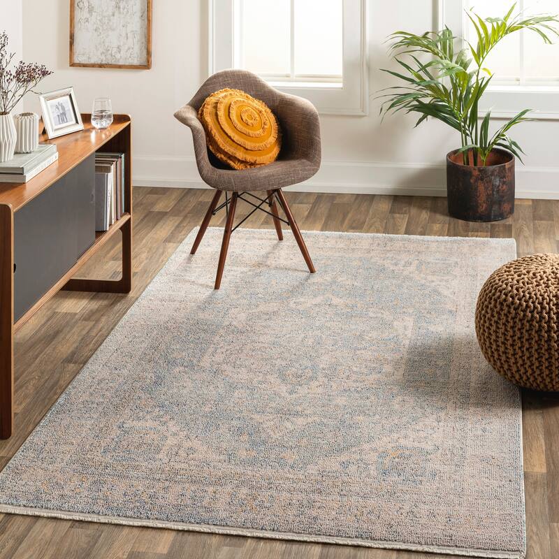 Livabliss Azaan Traditional Area Rug - 9'2" x 12' - blue