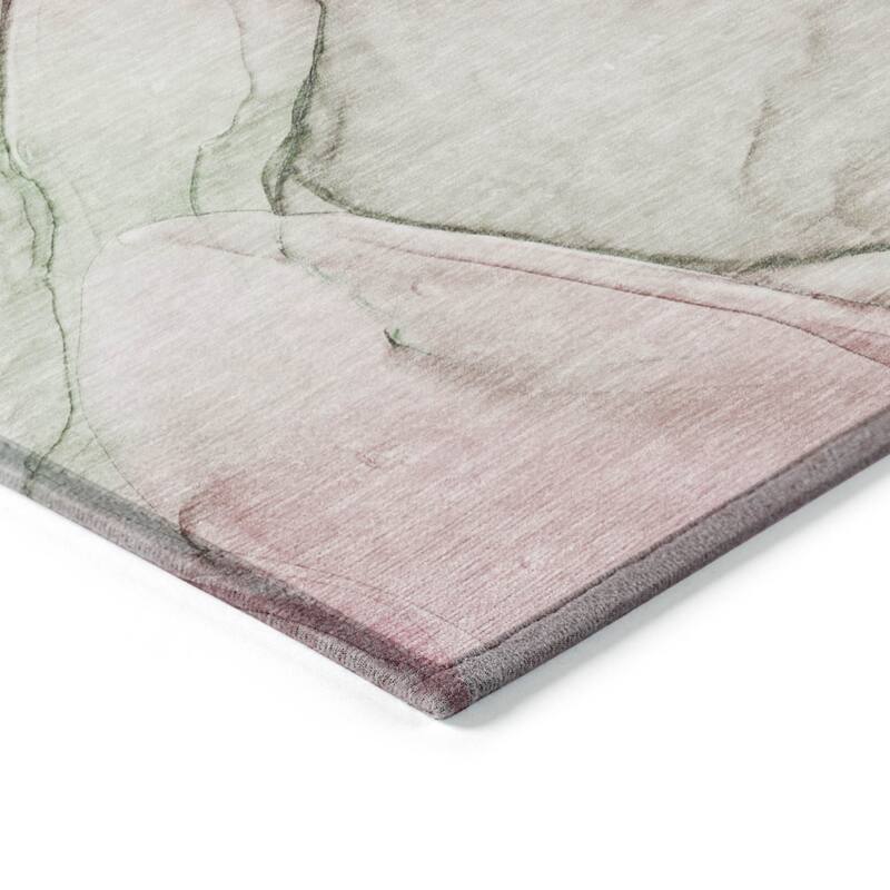 Alfito Contemporary Abstract Weather Resistant Blended Style Outdoor Rug - 8' X 10'