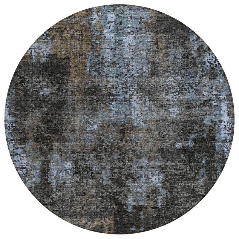 Machine Washable Indoor/ Outdoor Chantille Contemporary Abstract Rug