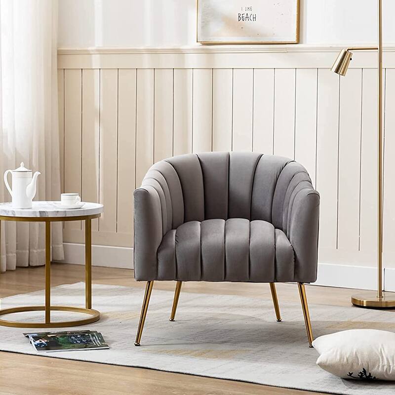 SEYNAR Velvet Upholstered Accent Chair and Loveseat Set