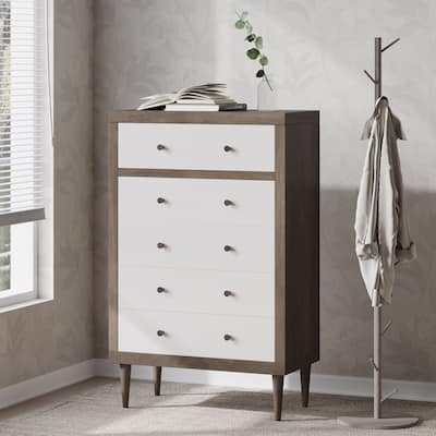 Nystrom Mid Century Modern 5 Drawer Dresser by Christopher Knight Home