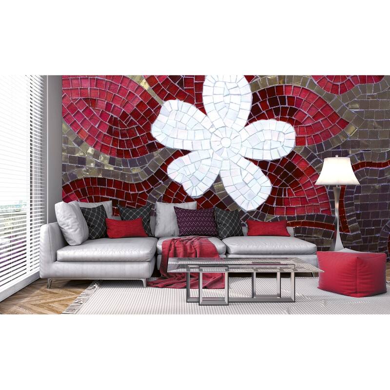 Dimex Red Mosaic Wall Mural