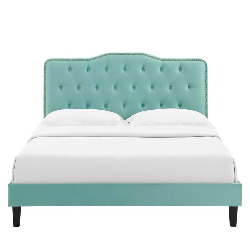Amber Performance Velvet Twin Platform Bed