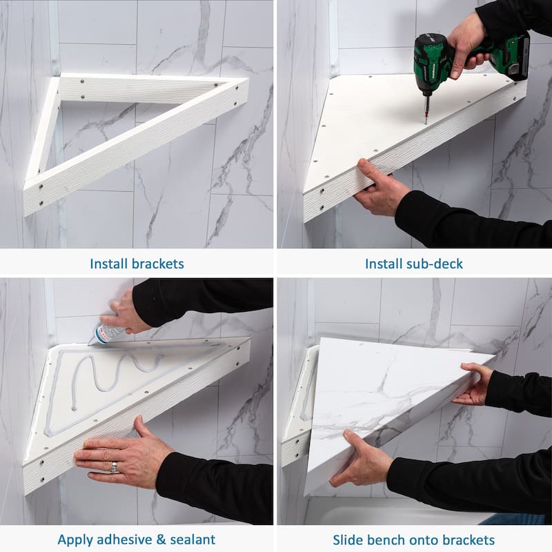 Palisade Shower Surround Kit with Accessories