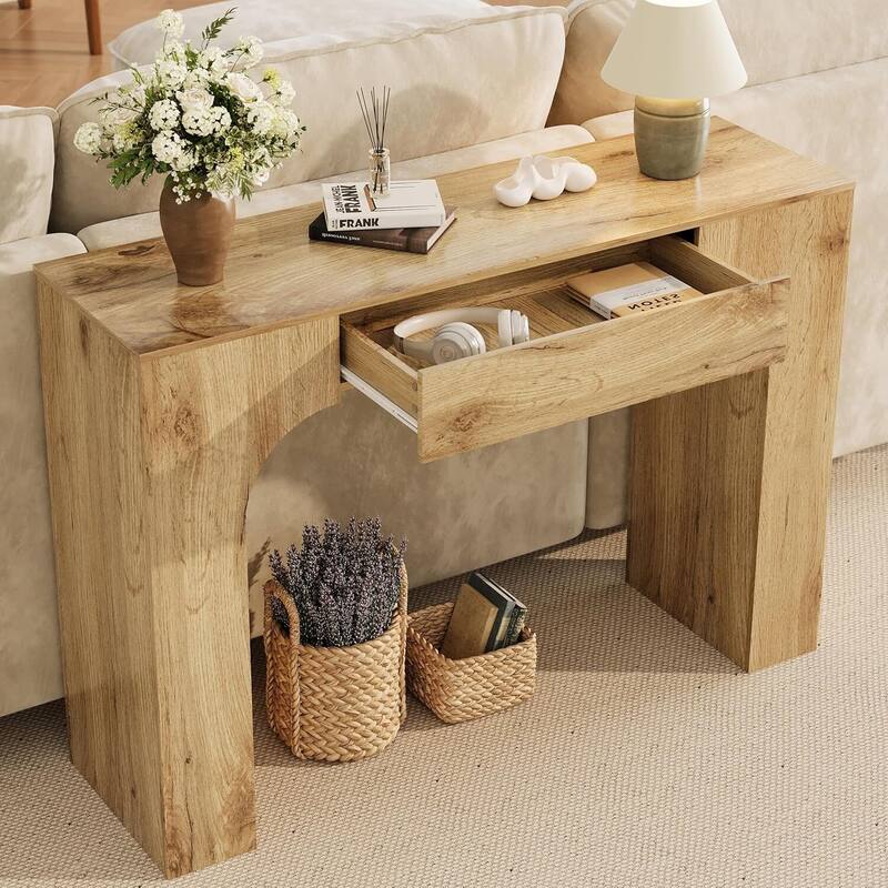 Farmhouse 47 in Console Table, Entryway Table with Drawer