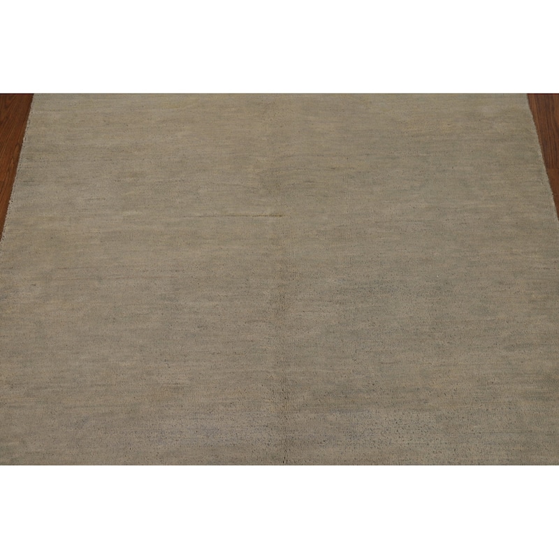 Modern Gabbeh Accent Rug Handmade Wool Carpet - 4'0"x 5'9"