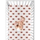 preview thumbnail 4 of 4, Sweet Jojo Designs Brown and White Football Boy Fitted Crib Sheet - for the Vintage Foot Ball Sports Themed Footballs Collection