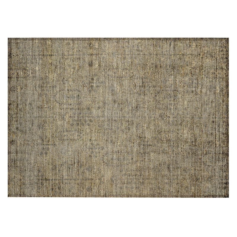 Machine Washable Indoor/ Outdoor Chantille Distressed Traditional Rug