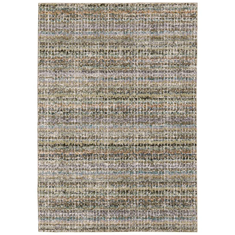 Style Haven Athena Gridwork Plaid Area Rug - 1' 10" x 3' 2" - Green/ Multi - Rectangle