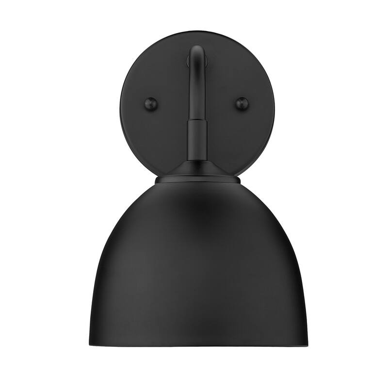Golden Lighting Zoey 10" Tall Bathroom Sconce with Black Shade
