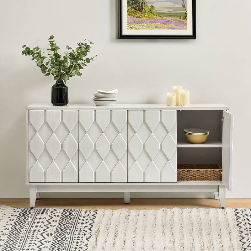 Olympia 60"Modern Storage Sideboard Storage with Adjustable Shelves By HULALA HOME