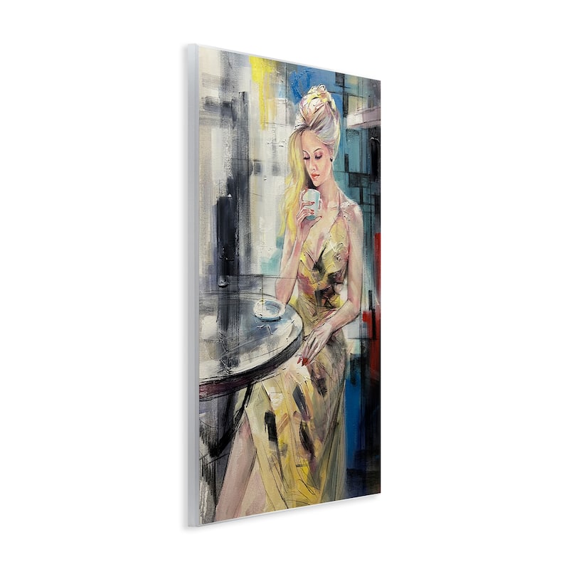 Stupell Elegant Woman at Cafe Wall Plaque Art Design By Lucille Lee