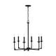 preview thumbnail 7 of 5, Clint 6-light Black Iron Chandelier
