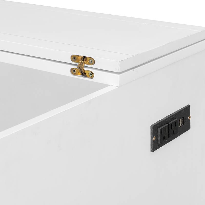 Folding Murphy Bed Queen Size Wall Cabinet Bed with Storage Drawer, Charging Station and Pulley Structure Design