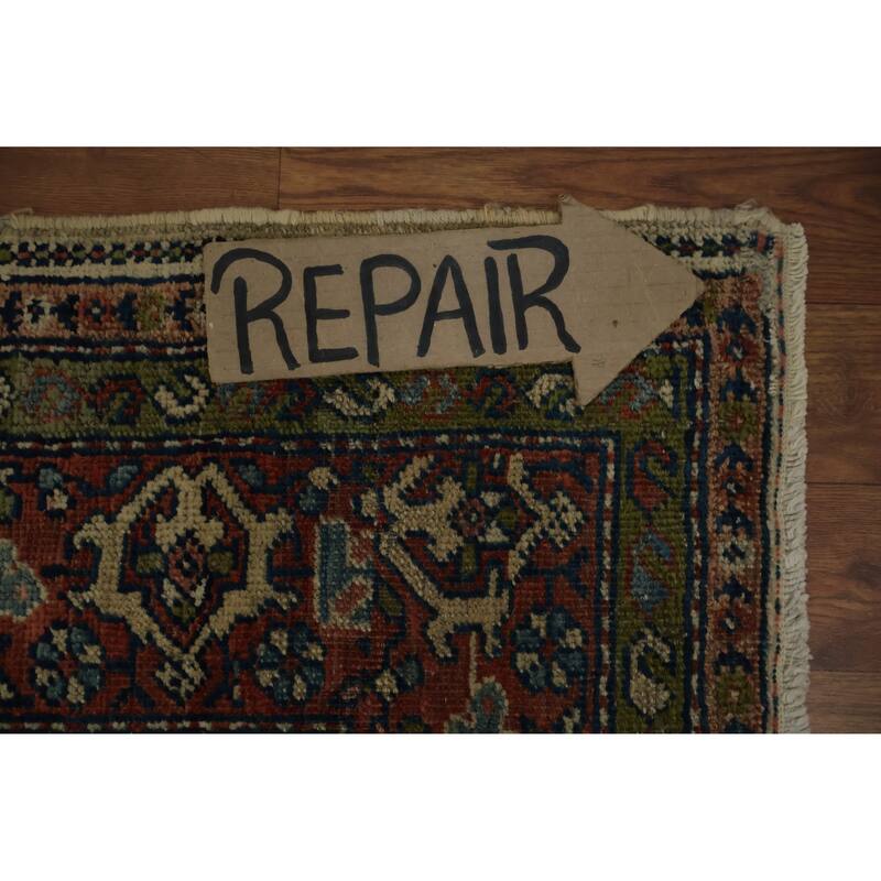 Hand Knotted Oriental 100% Wool Carpet Traditional Medallion Beige & Ivories Sultanabad Area Rug - 11' 9'' X 8' 4''