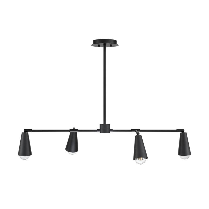 Nathan James Violet 4-Light Ceiling Track Light, Mid-Century Modern Flush Mount Spotlight Fixture