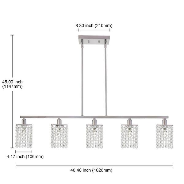 5 Lights Crystal Chandeliers Modern Pendant Lighting Fixtures - Bed ...