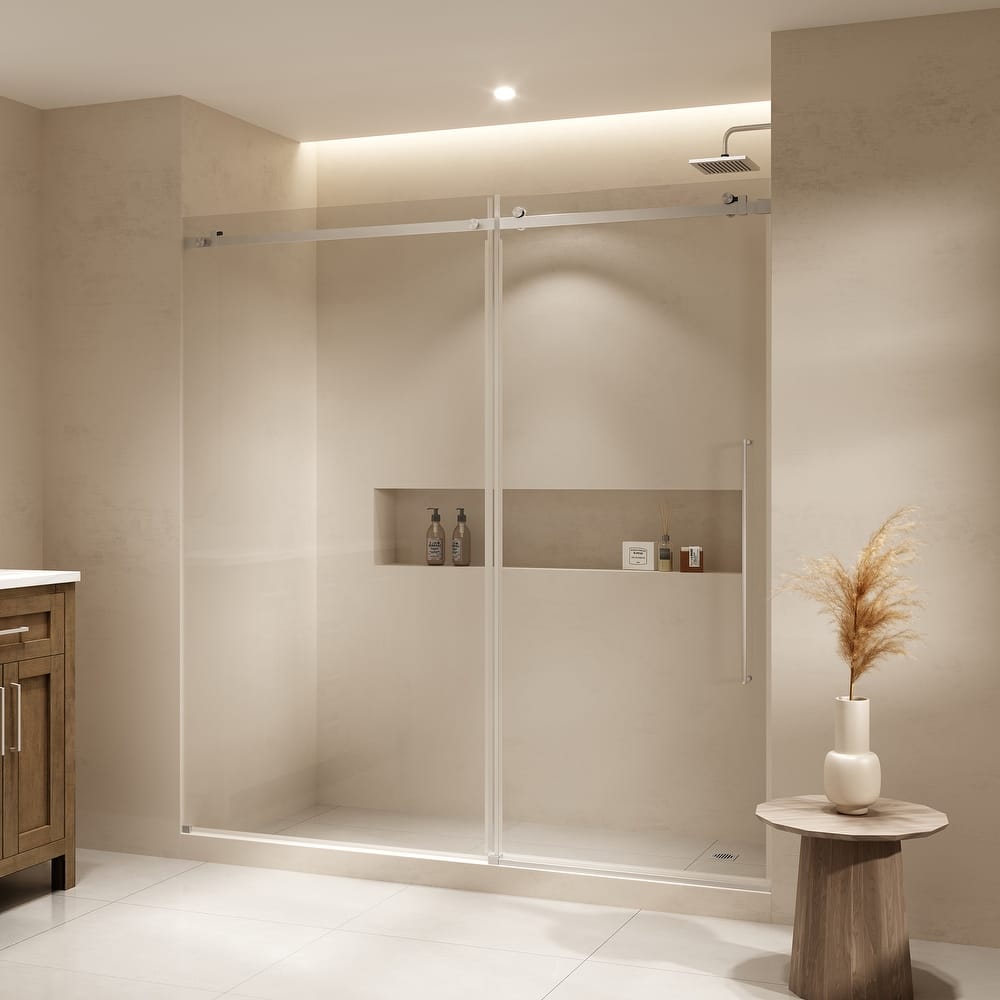 Selby Frameless Sliding Clear Alcove Shower Door