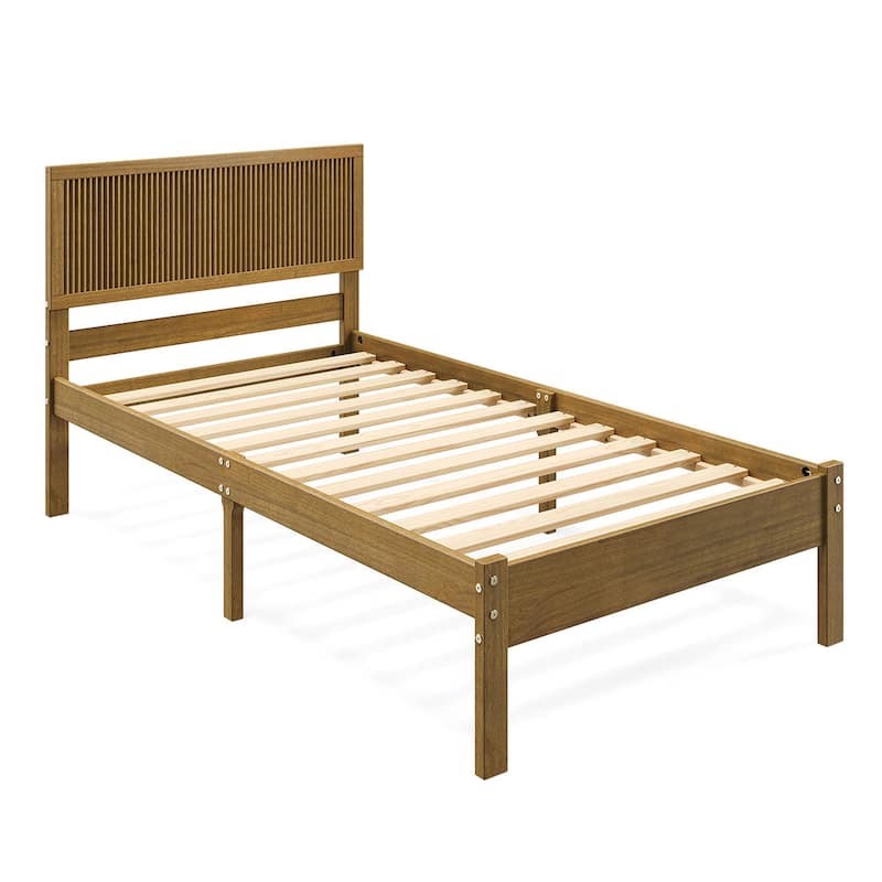 P'kolino Reeded Twin Bed - Natural oak