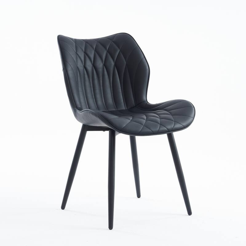 Upholstered Dining Chairs Set of 2, Faux Leather Kitchen Chairs