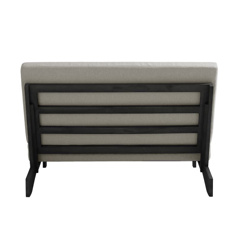 Outdoor Furniture Teak Wood Armless Loveseat Sofa With Cushion
