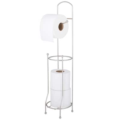 Bath Bliss Tissue Roll Holder and Dispenser in Satin - 6.30" x  6.10" x 26.38"