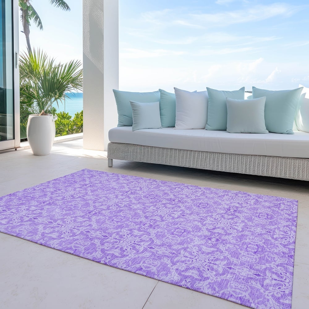 Machine Washable Indoor/ Outdoor Chantille Traditional Medallions Rug