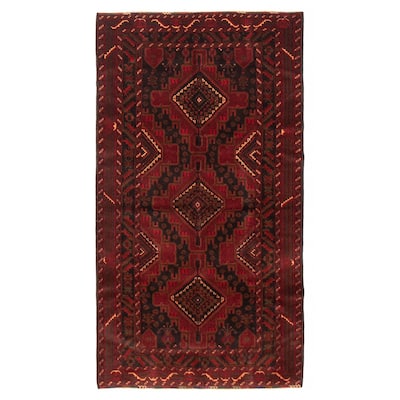 Teimani Burgundy Rug 3'7" x 6'7" - 3'7 x 6'7