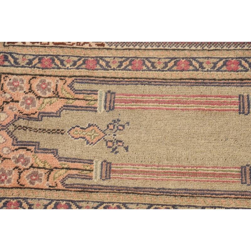 Anatolian Turkish Vintage Runner Rug Handmade Wool Carpet - 3'2" X 8'10"