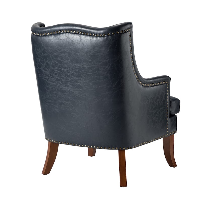 Konrad Comfy Living Room Vegan Leather Armchair by HULALA HOME