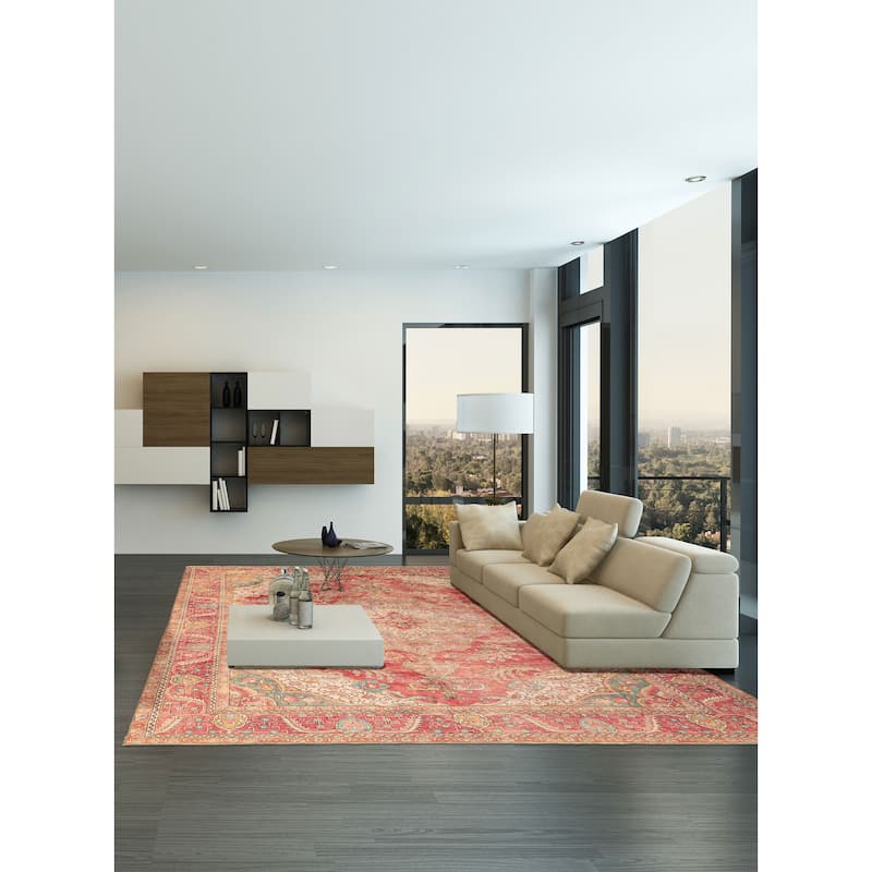 ECARPETGALLERY Hand-knotted Antalya Vintage Red Wool Rug - 9'5 x 12'7